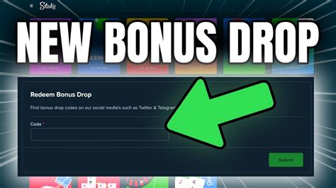 bonus drop code stake